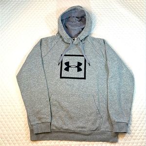 Under Armour Hoodie. Boys X-Large. Heather Gray with Black Logo.